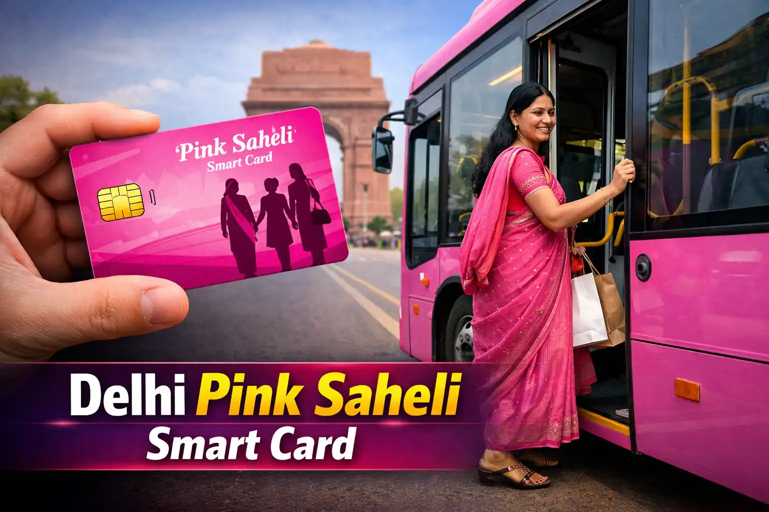 Delhi Pink Saheli Smart Card