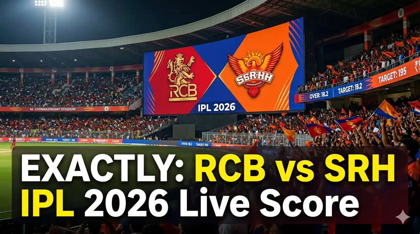 RCB vs SRH IPL 2026 Live Score
