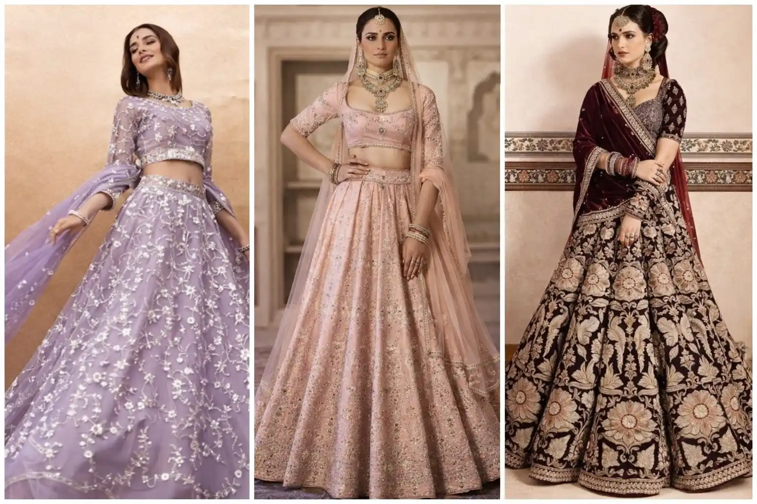 Bridal lehenga colors trends